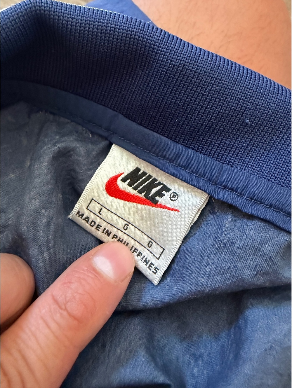 Vtg 90s Nike Spell Out Pullover Windbreaker Jacket L - Picture 4 of 9